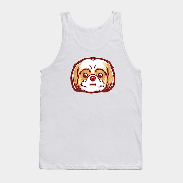 Chilly Bear the Shih Tzu Tank Top by wehkid